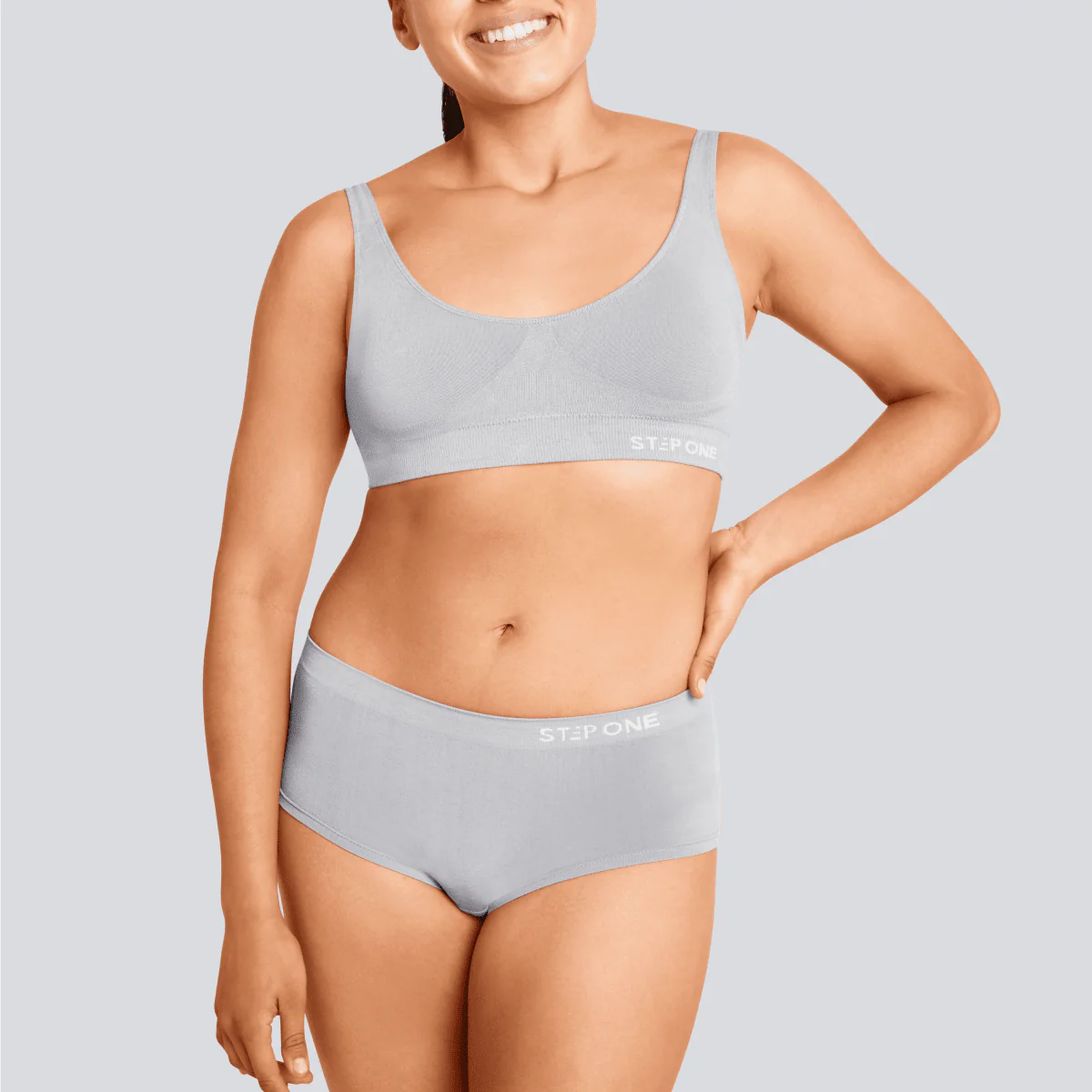 Women's SmoothFit Padded Bra - Grey - Image 4
